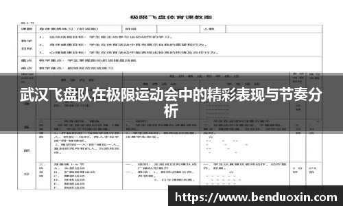 武汉飞盘队在极限运动会中的精彩表现与节奏分析